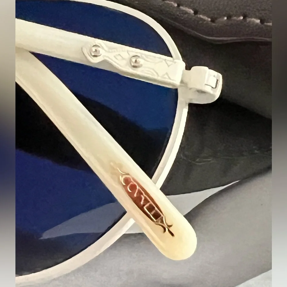 Oliver Peoples Unisex Ivory Round Sunglasses